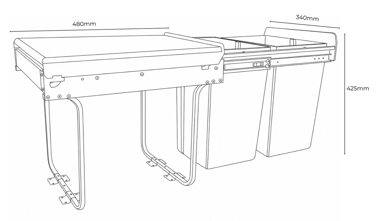 Schamfer Undersink Waste Bin